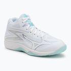 Încălțăminte de volei pentru femei Mizuno Thunder Blade Z Mid white/blue tint