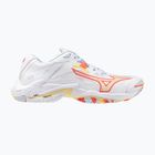 Încălțăminte de volei pentru femei Mizuno Wave Lightning Z8 white/calypso coral/pale banan