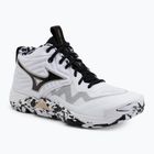 Încălțăminte de volei Mizuno Wave Momentum Elite Mid white/black/gold