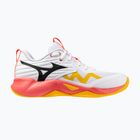 Încălțăminte de volei Mizuno Wave Momentum Pro white/fiery coral 2/citrus