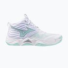 Încălțăminte de volei pentru femei  Mizuno Wave Momentum Elite Mid white/blue tint