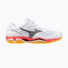 Încălțăminte de handbal Mizuno Wave Phantom 3 white/fiery coral 2/citrus