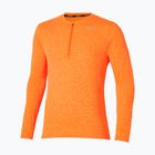 Longsleeve de alergare pentru bărbați Mizuno Core Impulse Half Zip Tee tangelo