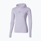 Bluză de alergare pentru femei Mizuno Active Warm Hooded icelandic blue