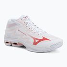 Încălțăminte de volei pentru femei Mizuno Wave Lightning Pro Mid white/rose elegance/lava falls