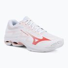 Încălțăminte de volei pentru femei Mizuno Wave Lightning Pro white/rose elegance/lava falls