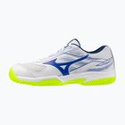 Încălțăminte de tenis pentru bărbați Mizuno Break Shot 5 CC white/dazzling blue/lightning