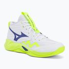 Încălțăminte de volei Mizuno Wave Momentum Pro Mid white/lightning yellow/dazzling blue
