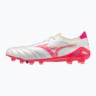 Încălțăminte de fotbal Mizuno Morelia Neo IV Beta Elite FG white/pink tetra/fuchsia purple