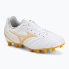 Încălțăminte de fotbal pentru copii Mizuno Monarcida Neo III Select FG white/mp gold
