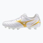 Încălțăminte de fotbal pentru copii Mizuno Monarcida Neo III Select FG white/mp gold