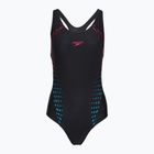Costum de baie întreg pentru femei Speedo Allover Panel Laneback black/purple