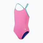 Costum de baie pentru copii Speedo Solid Lane Line Line Back roz/albastru