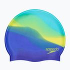 Cască de înot pentru copii Speedo Multi Colour Silicone Junior fluo artic/true cobalt/lemon drizzle