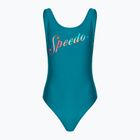 Costum de baie dintr-o bucată pentru femei Speedo Logo Deep U-Back peacock/pumpkin spice/marine blue