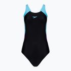 Costum de baie dintr-o bucată pentru femei Speedo Colourblock Splice Muscleback black/sweet purple/picton blue