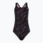 Costum de baie dintr-o bucată pentru femei Speedo HyperBoom Allover Medalist black/electric pink/usa charcoal