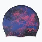 Cască de înot pentru copii Speedo Reversible Slogan Junior starburst true cobalt/flare pink