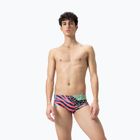 Boxeri de înot pentru bărbați Speedo 13.5 cm Allover Training Club Brief black/matcha green/siren red