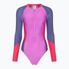 Costum de baie dintr-o piesă pentru femei Speedo Colour Block neon violet