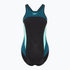 Costum de baie dintr-o piesă pentru femei Speedo High Neck Splice Cross Back dark teal