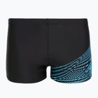 Boxeri de înot pentru bărbați Speedo Medley Logo Aquashort black/picton blue
