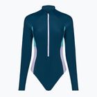 Costum de înot dintr-o piesă pentru femei Speedo Zip Colorblock dark teal