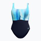 Costum de baie întreg pentru femei Speedo Shaping Contour Eclipse Printed true navy/berry