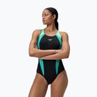 Costum de baie întreg pentru femei Speedo Placement Laneback turquoise gem