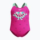 Costum de baie întreg pentru copii Speedo Digital Printed neon bubblegum