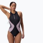 Costum de baie întreg pentru femei Speedo Zip Colorblock antracit