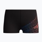 Boxeri de înot pentru copii Speedo Medley Logo Aquashort antracit/coral neon