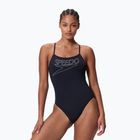 Costum de înot întreg pentru femei Speedo Endurance+ Logo Thin Strap anthracite