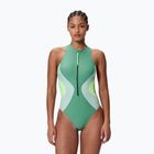 Costum de înot întreg pentru femei Speedo Ocean Flex Zip fortune green/pale clover