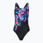 Costum de baie întreg pentru femei Speedo FL Placement Printed Powerback glitchy garden/black