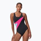 Costum de înot întreg pentru femei Speedo Hyperboom Butterfly Back anthracite/margarita pink