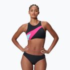 Costum de înot din două piese pentru femei Speedo Hyperboom Butterfly Back anthracite/margarita pink