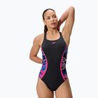 Costum de înot întreg pentru femei Speedo Hyperboom Splice Muscleback anthracite/margarita pink