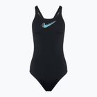Costum de baie dintr-o piesă pentru femei Nike Hydrastrong 3D Swoosh Fastback black