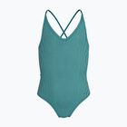 Costum de înot întreg pentru copii Nike Ocean Bound Ripple Texture Lace Up blached turquoise