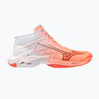 Încălțăminte de volei Mizuno Wave Lightning Elite Mid Flamingo Coral/Lava Orange/White