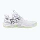 Încălțăminte de volei pentru femei Mizuno Wave Momentum Elite white/balsam green/ambrosia