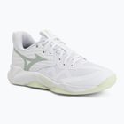 Încălțăminte de volei pentru femei Mizuno Wave Momentum Pro white/aqua gray/ambrosia