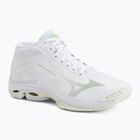 Încălțăminte de volei pentru femei Mizuno Wave Lightning Pro Mid white/aqua gray/ambrosia