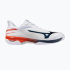 Încălțăminte de tenis pentru bărbați Mizuno Wave Exceed Court AC white/insignia blue/orange