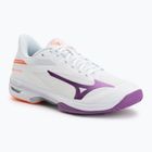 Încălțăminte de tenis pentru femei Mizuno Wave Exceed Court AC white/dahlia/lava orange