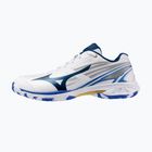 Încălțăminte de badminton pentru femei Mizuno Wave Claw 4 white/dazzling blue/stargazer