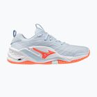 Încălțăminte de handbal pentru femei Mizuno Wave Stealth Neo 2.1 blue finch/lava orange/white