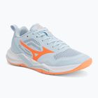 Încălțăminte de handbal pentru femei Mizuno Wave Stealth Pro blue finch/lava orange