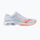 Încălțăminte de volei pentru femei Mizuno Wave Lightning Pro blue finch/lava orange/flamingo coral